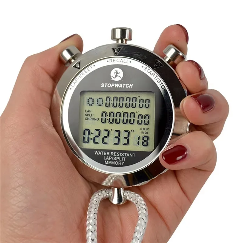 Waterproof Professional 100 Channels Metal Luminous Digital Stopwatch For Sports Training
Waterproof Professional 100 Channels Metal Luminous Digital Stopwatch For Sports Training