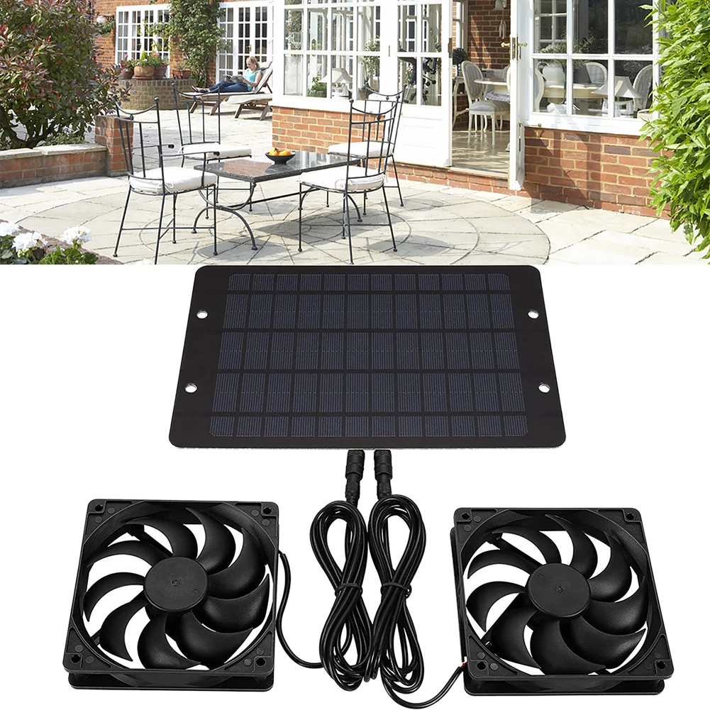 12V 10W Solar Panel Powered Fan Air Extractor Mini Ventilator Solar Power Controller Ventilation Fan for Dog Kennel Chicken Coop
12V 10W Solar Panel Powered Fan Air Extractor Mini Ventilator Solar Power Controller Ventilation Fan for Dog Kennel Chicken Coop
