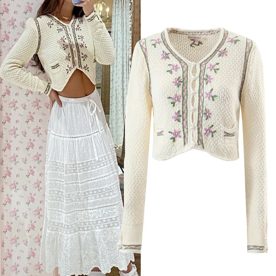 Женский универсальный открытый кардиган с вышивкой и жемчугом, свитер ручной работы Street Sle Long Sve, трикотаж прямого кроя
Женский универсальный открытый кардиган с вышивкой и жемчугом, свитер ручной работы Street Sle Long Sve, трикотаж прямого кроя