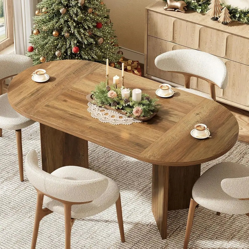 Rustic Oval Dining Table for 4-6, Durable Metal Base Kitchen Table, Suitable for Living Room, Office, Restaurant Use (Umber)
Rustic Oval Dining Table for 4-6, Durable Metal Base Kitchen Table, Suitable for Living Room, Office, Restaurant Use (Umber)