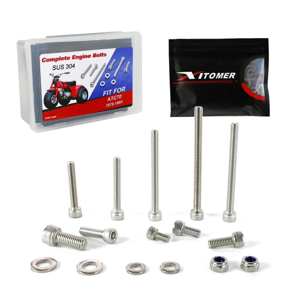 67PCS ATV Stainless Steel Bolt Screw Nut Kits Fit For HONDA ATC70 1978-1984 1985 Motorcycle Stainless Engine Bolts Screws Kits
67PCS ATV Stainless Steel Bolt Screw Nut Kits Fit For HONDA ATC70 1978-1984 1985 Motorcycle Stainless Engine Bolts Screws Kits