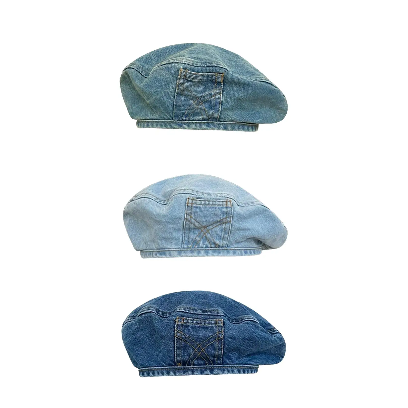 Denim Beret Hat Headgear Women French Hat Causal Painter Cap for Travel Vacation
Denim Beret Hat Headgear Women French Hat Causal Painter Cap for Travel Vacation