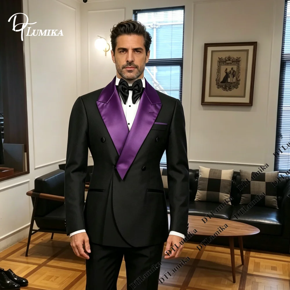 DTLumika Black-Tie Party Tuxedo Set for Men Two Pieces Jacket Pants Set, Slim Fitting Jacket with Satin Lapel Wedding Groom Suit
DTLumika Black-Tie Party Tuxedo Set for Men Two Pieces Jacket Pants Set, Slim Fitting Jacket with Satin Lapel Wedding Groom Suit