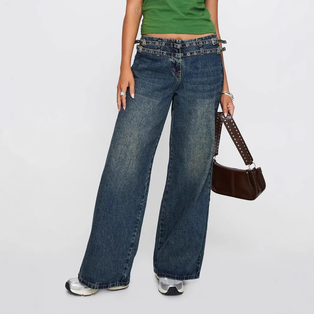 Women Autumn Winter Trouser Pants Jeans Solid Color High Waist Wide Leg Pants Button Sheath Regular Standard Comfortable Casual
Women Autumn Winter Trouser Pants Jeans Solid Color High Waist Wide Leg Pants Button Sheath Regular Standard Comfortable Casual