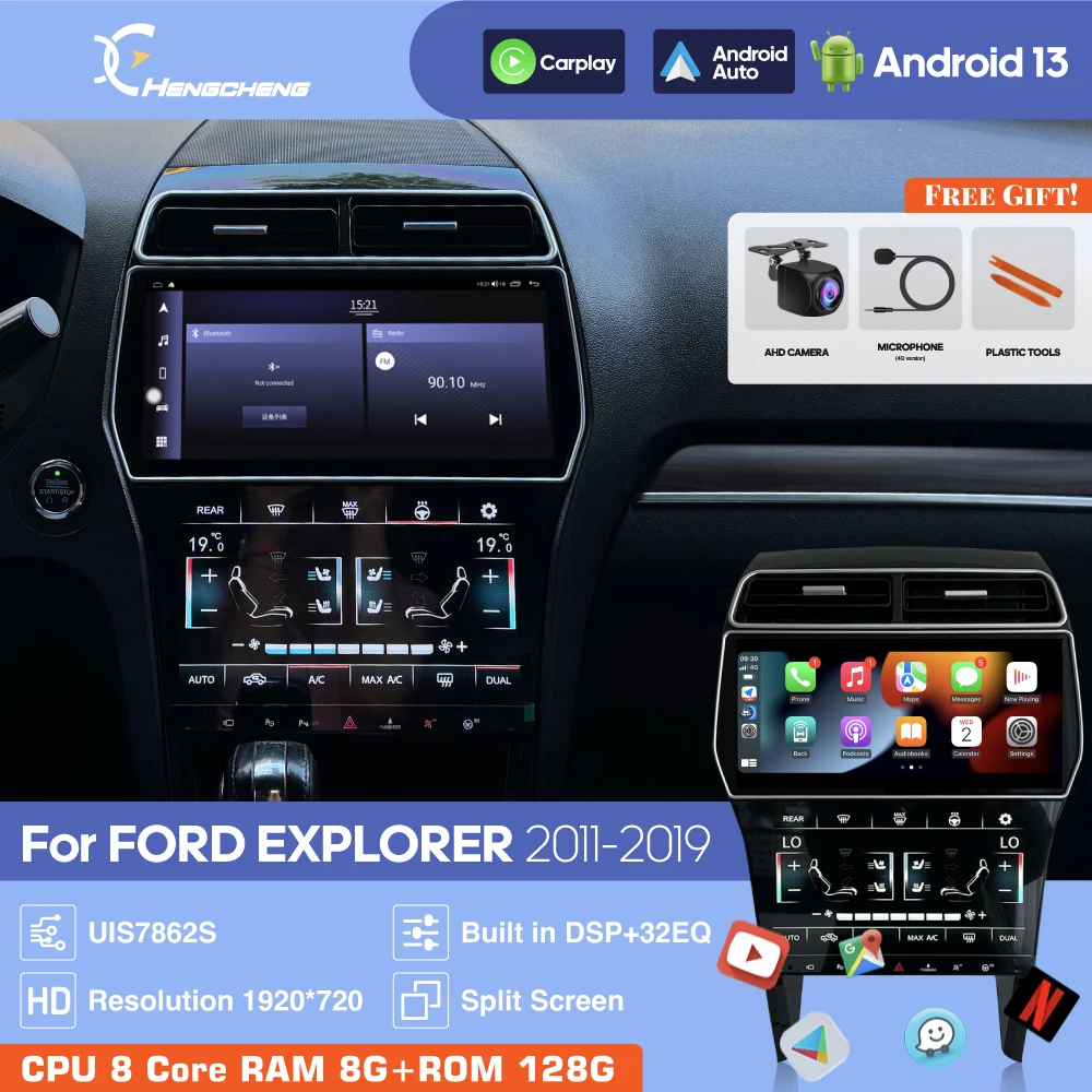 12.3" For Ford Explorer 2011-2019 Car Multimedia Video Player GPS Navigation Radio Android13 8+128G 8Core CarPlay 4G AC Screen
12.3" For Ford Explorer 2011-2019 Car Multimedia Video Player GPS Navigation Radio Android13 8+128G 8Core CarPlay 4G AC Screen