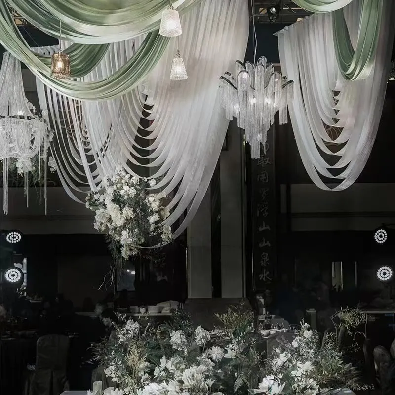 5PCS Wedding Ceiling Centerpieces Decoration Wave Curtain Party Stage Hall Hanging Cloth White Champagne Available
5PCS Wedding Ceiling Centerpieces Decoration Wave Curtain Party Stage Hall Hanging Cloth White Champagne Available