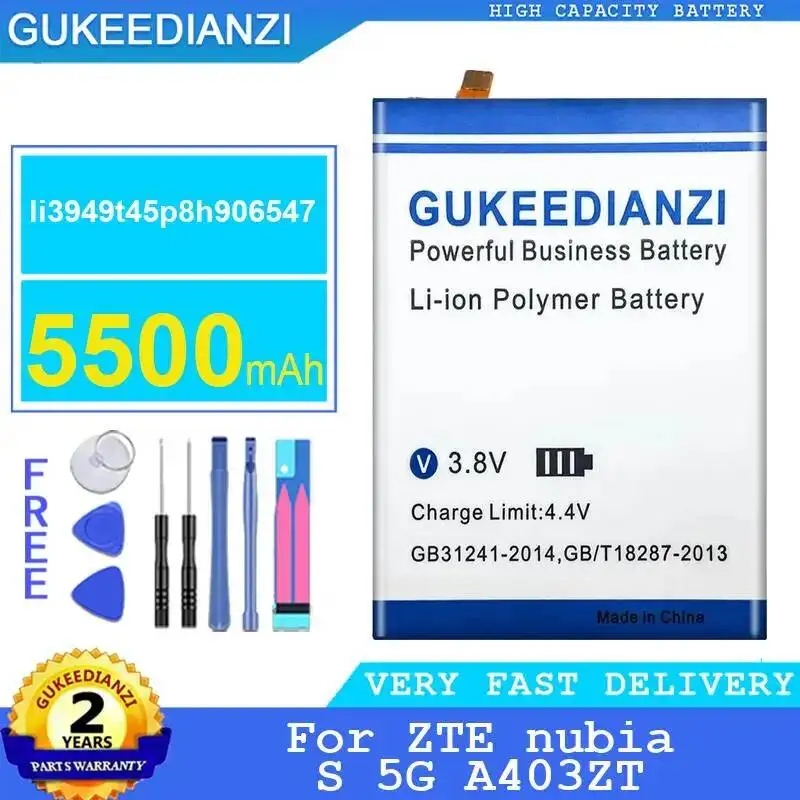 Li3949t45p8h906547 Environmentally Friendly 5500Mah For Zte Nubia S 5G A403ZT Mobile Phone Battery High Compatibility
Li3949t45p8h906547 Environmentally Friendly 5500Mah For Zte Nubia S 5G A403ZT Mobile Phone Battery High Compatibility