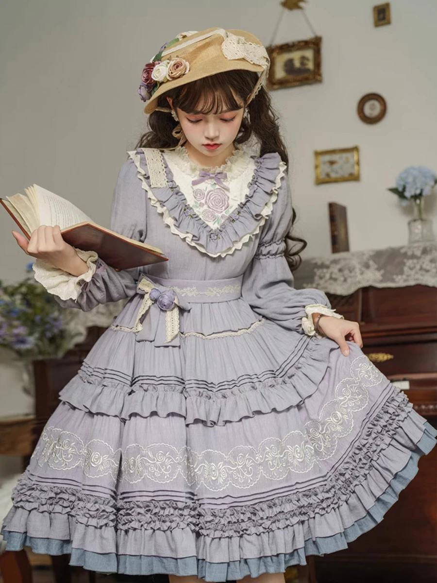 Elegant Lolita Style CLA System Dress plus Size 200 Pounds for Plump Sister Daily Wear High Waist Cotton Long Sleeve Midi Dress
Elegant Lolita Style CLA System Dress plus Size 200 Pounds for Plump Sister Daily Wear High Waist Cotton Long Sleeve Midi Dress