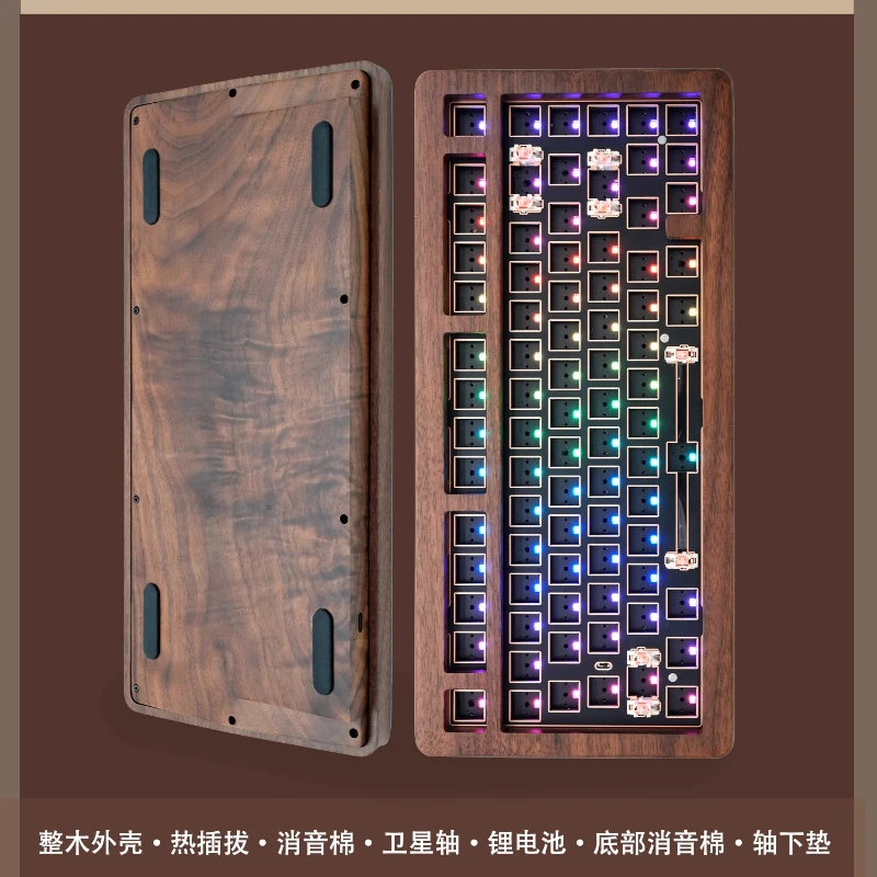 Комплект механической клавиатуры из орехового дерева 74, беспроводная трехрежимная Bluetooth-клавиатура с возможностью горячей замены, RGB-прокладка, индивидуальная деревянная игровая клавиатура, подарки
Комплект механической клавиатуры из орехового дерева 74, беспроводная трехрежимная Bluetooth-клавиатура с возможностью горячей замены, RGB-прокладка, индивидуальная деревянная игровая клавиатура, подарки