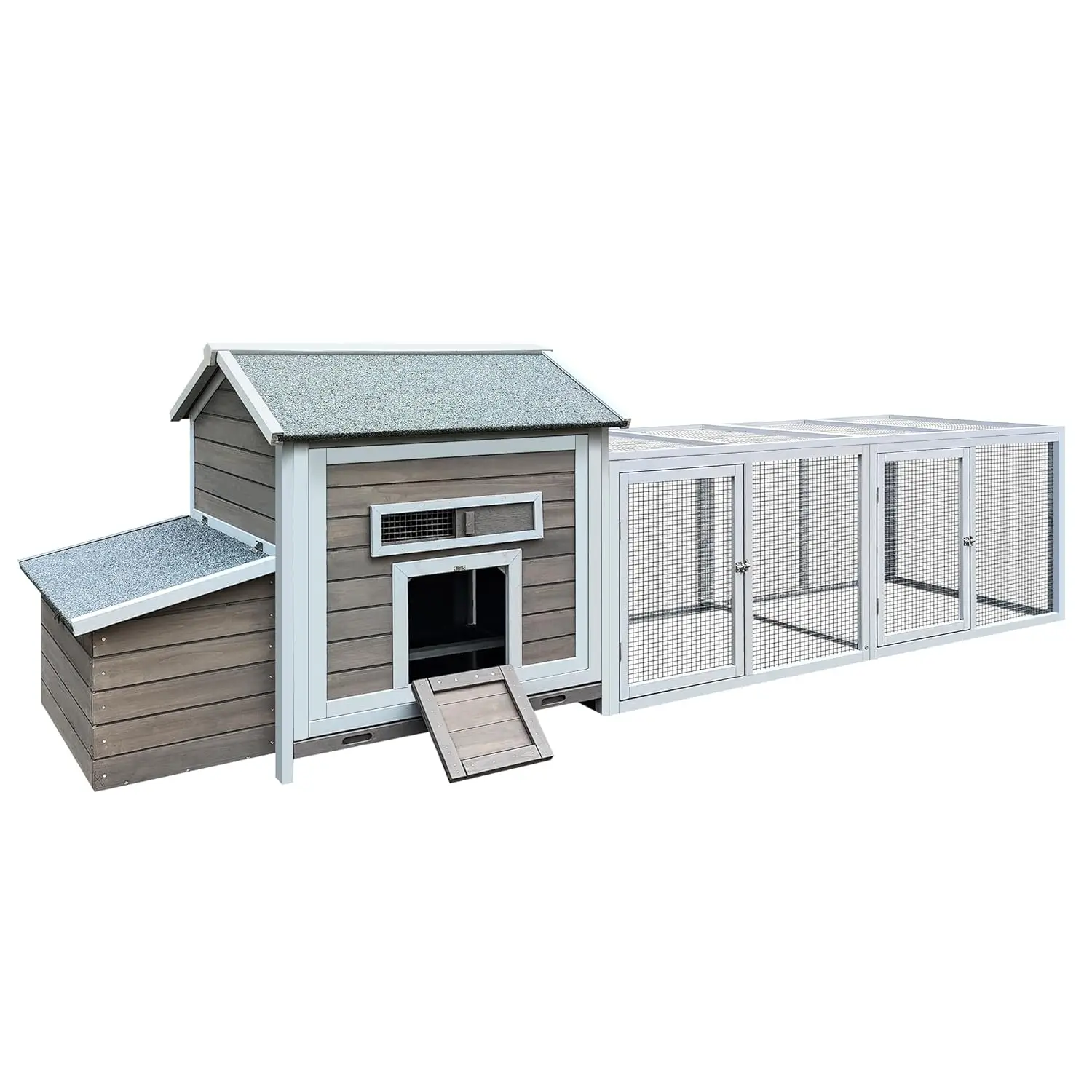 Large Wooden Chicken Coop Hen House with Run Nesting Box Pull Tray Outdoor 3-5 Poultry, Customized
Large Wooden Chicken Coop Hen House with Run Nesting Box Pull Tray Outdoor 3-5 Poultry, Customized