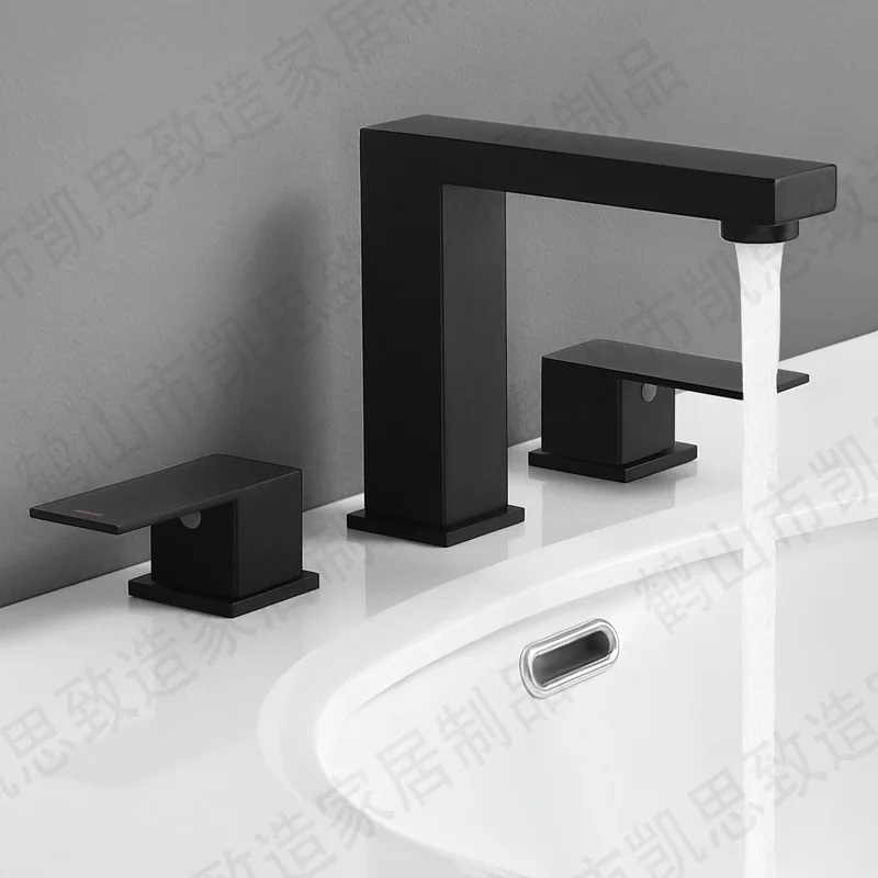 304 Stainless Steel Black Split Basin Faucet Deck Mounted Sink Faucets 3 Hole Double Handle Hot And Cold Water Mixer Tap
304 Stainless Steel Black Split Basin Faucet Deck Mounted Sink Faucets 3 Hole Double Handle Hot And Cold Water Mixer Tap