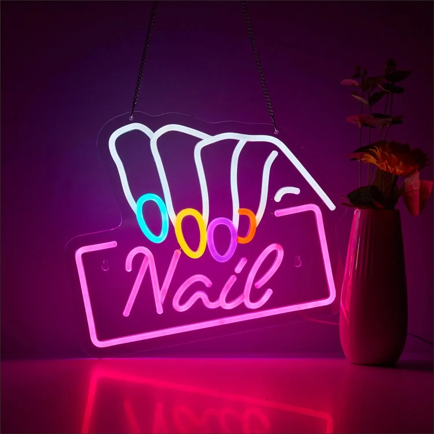 Pink Nails Neon Signs LED Neon Light Sign For Wall Decor Beauty Room Girly Store Nails Salon Decor Birthday Gift
Pink Nails Neon Signs LED Neon Light Sign For Wall Decor Beauty Room Girly Store Nails Salon Decor Birthday Gift