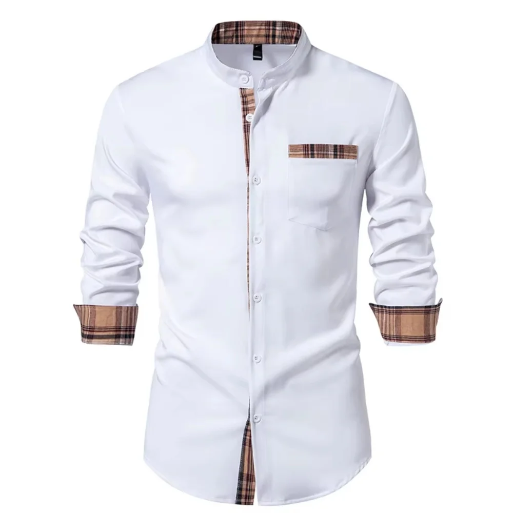 New men's Henry shirt, casual long-sleeved shirt, colorful plaid shirt, daily business shirt, comfortable and breathable fabric
New men's Henry shirt, casual long-sleeved shirt, colorful plaid shirt, daily business shirt, comfortable and breathable fabric