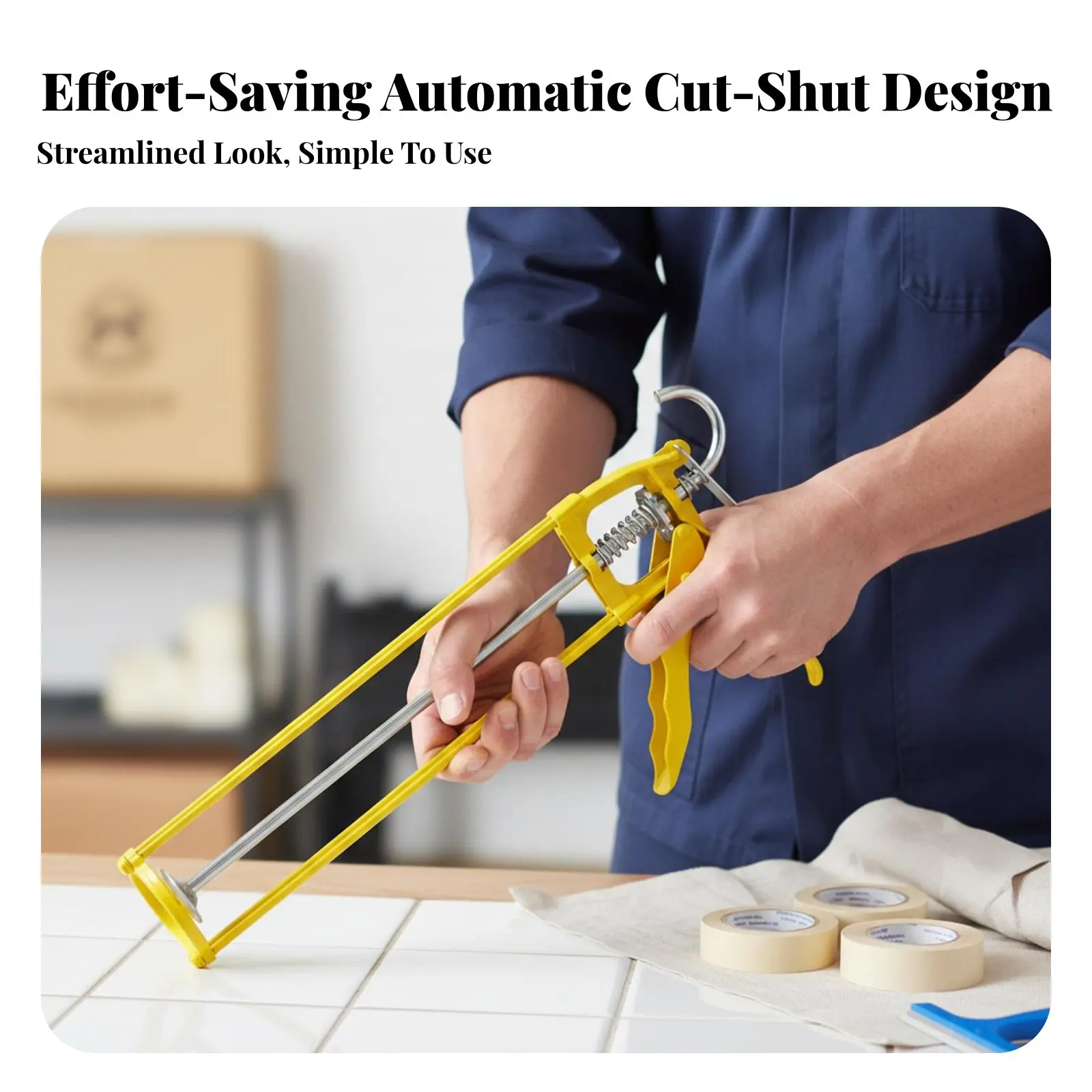 Caulking Labor-Saving Silicone Home Improvement Tool Mess-Clean-Flow-Clean-Flow Comfortable Grip for Homeowners, Window Sealing
Caulking Labor-Saving Silicone Home Improvement Tool Mess-Clean-Flow-Clean-Flow Comfortable Grip for Homeowners, Window Sealing