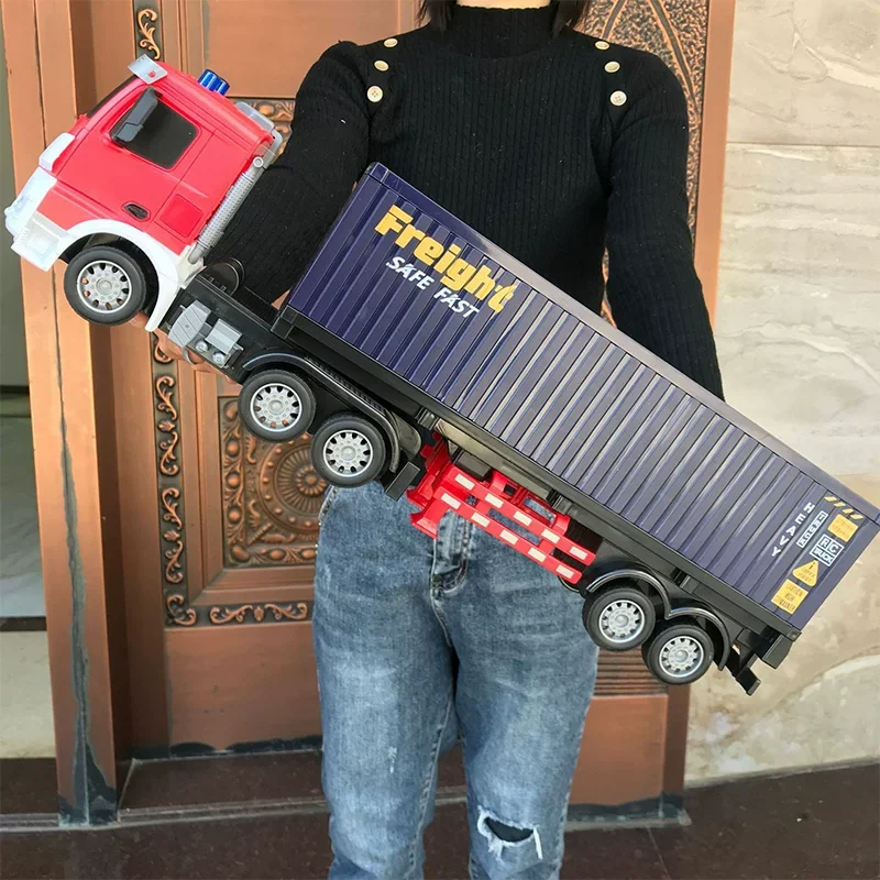 1:24 RC Container Trailer Remote Control Car Double-layer Truck Transport Vehicle Toy Car Model with Music Boy Toy Children Gift
1:24 RC Container Trailer Remote Control Car Double-layer Truck Transport Vehicle Toy Car Model with Music Boy Toy Children Gift