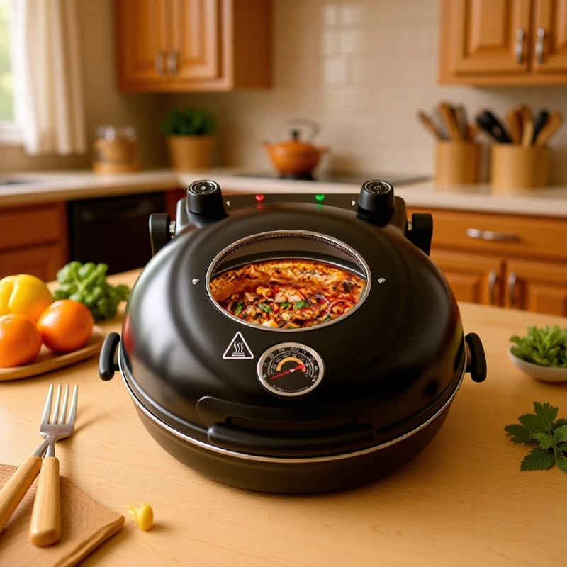 Pizza machine heating electric cake pan household frying machine oven 220V European cross-border 110V
Pizza machine heating electric cake pan household frying machine oven 220V European cross-border 110V