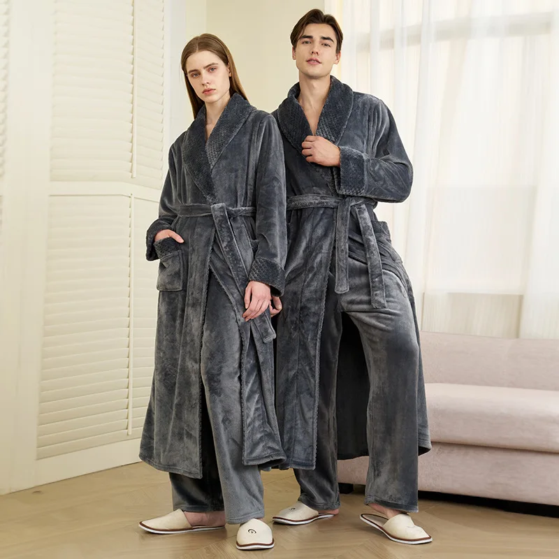 2025 Autumn/Winter New Coral Fleece Robe Men's Long-Length Thickened Fleece Flannel Bathrobe Fashion Couple's Home Wear
2025 Autumn/Winter New Coral Fleece Robe Men's Long-Length Thickened Fleece Flannel Bathrobe Fashion Couple's Home Wear