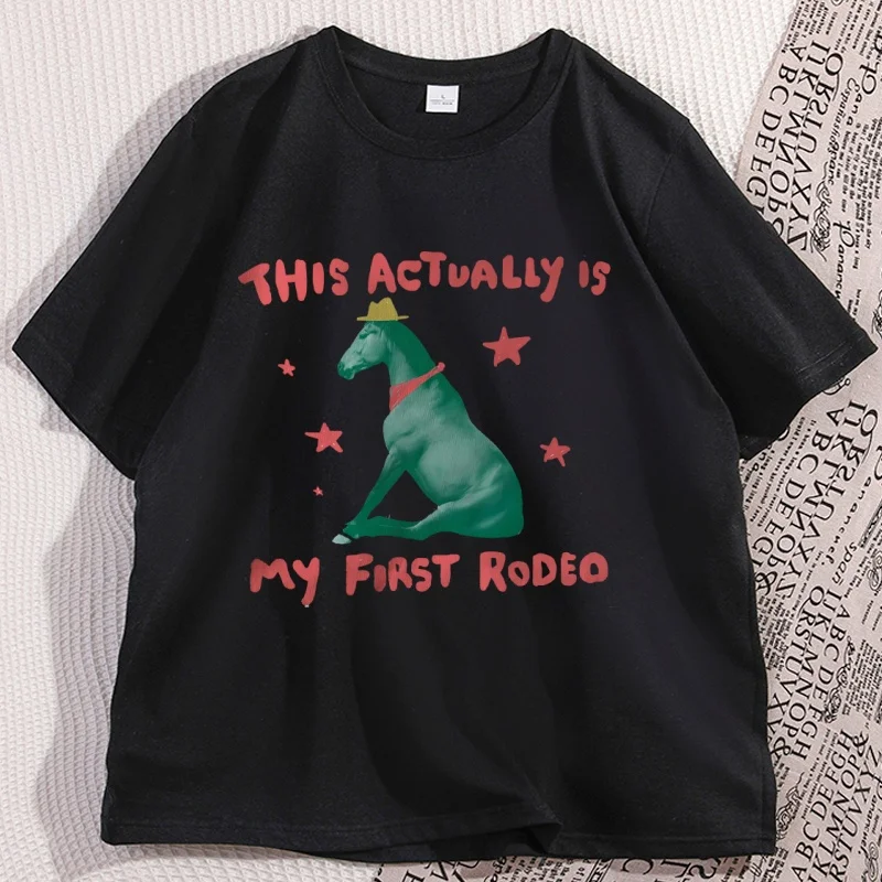 This Actually Is My First Rodeo Horse T Shirt Short Sleeve O-neck Tshirt Men Women High Quality Cotton Comfortable Clothes
This Actually Is My First Rodeo Horse T Shirt Short Sleeve O-neck Tshirt Men Women High Quality Cotton Comfortable Clothes