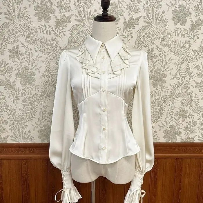 Japan Lolita Doll House Draped Waist Strap Long Sleeve Shirt 2025 New
Japan Lolita Doll House Draped Waist Strap Long Sleeve Shirt 2025 New