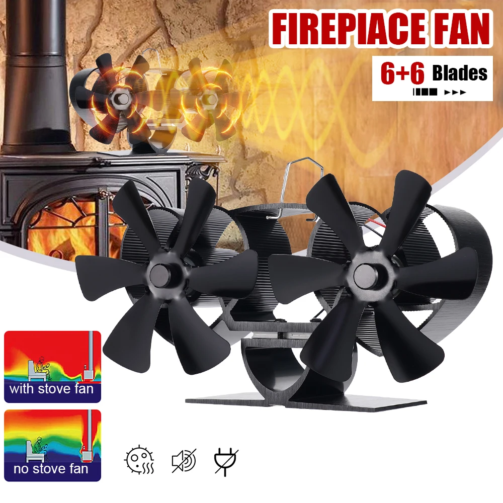 12 Blade Double-head Stove Fan Standing style Heat Powered Fireplace Fan Chimney Eco-fan Home Efficient Heat Distribute
12 Blade Double-head Stove Fan Standing style Heat Powered Fireplace Fan Chimney Eco-fan Home Efficient Heat Distribute