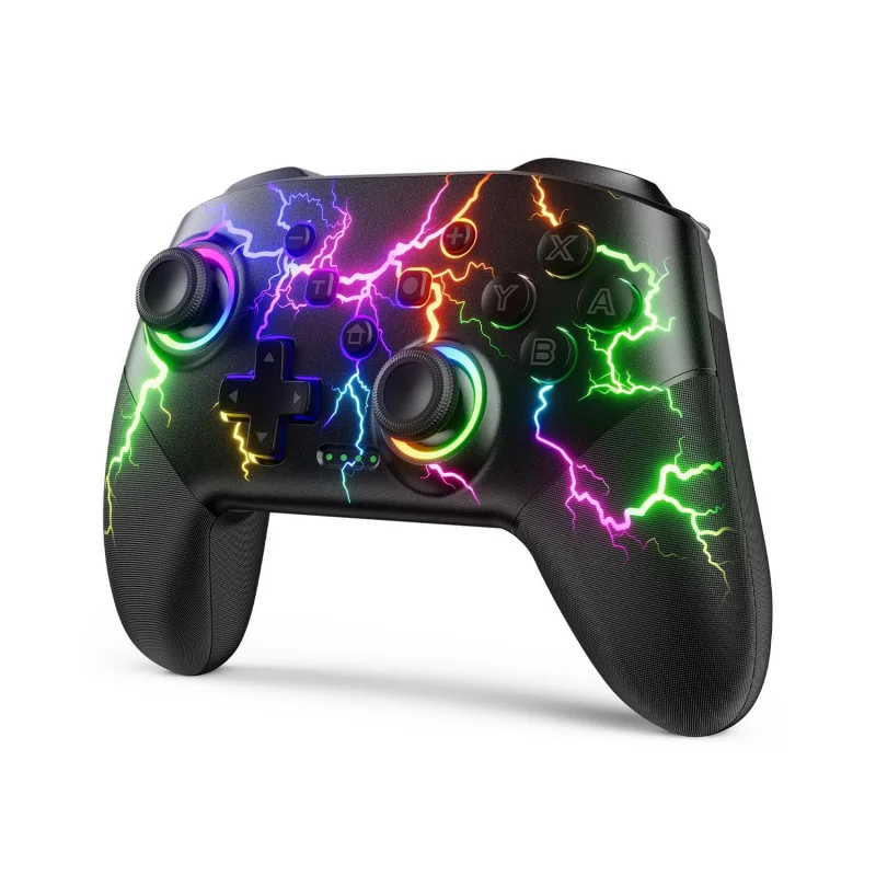 Switch Controllers Compatible with , RGB Lightning LED, Wireless Pro Controller with One Key Pairing/Wake Up/Turbo/Vibration
Switch Controllers Compatible with , RGB Lightning LED, Wireless Pro Controller with One Key Pairing/Wake Up/Turbo/Vibration