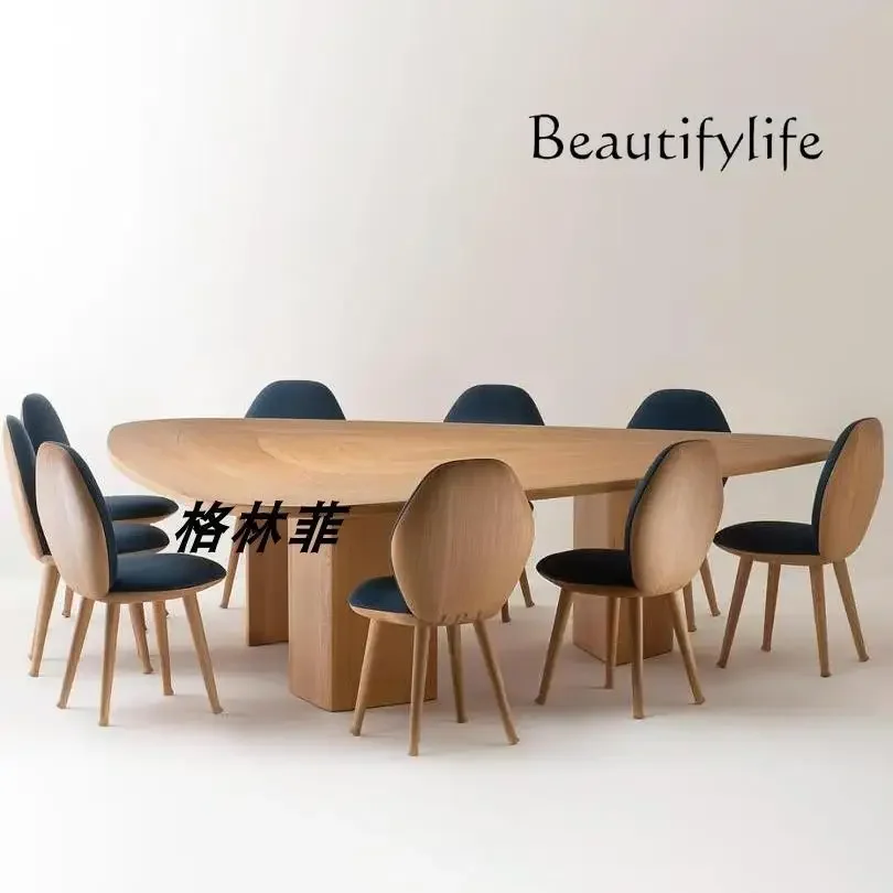 N40 Medieval style design solid wood dining table Nordic large flat layer special-shaped dining table minimalist conference tab
N40 Medieval style design solid wood dining table Nordic large flat layer special-shaped dining table minimalist conference tab