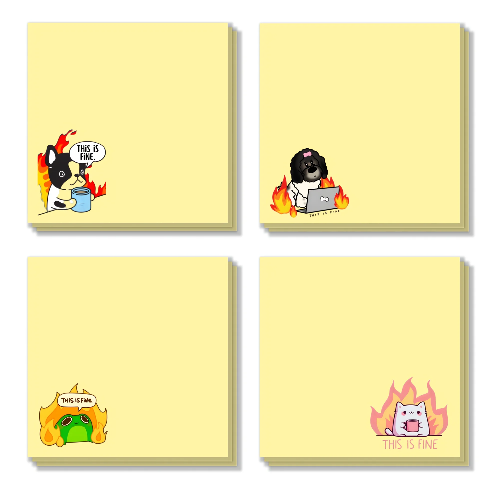 New Fun "This Is Fine" Sticky Square Paper Sticky Office and School Supplies for Students, Teachers, and Families
New Fun "This Is Fine" Sticky Square Paper Sticky Office and School Supplies for Students, Teachers, and Families