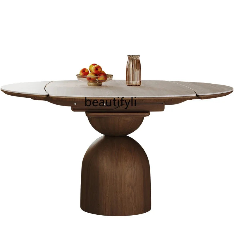 Medieval style square and round dual-purpose solid wood telescopic dining table variable round table household small apartment
Medieval style square and round dual-purpose solid wood telescopic dining table variable round table household small apartment