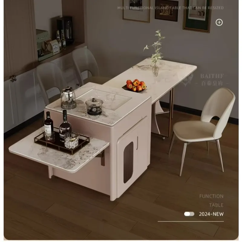 LTT small apartment folding telescopic island dining table household modern simple multi-functional rock slab middle island
LTT small apartment folding telescopic island dining table household modern simple multi-functional rock slab middle island