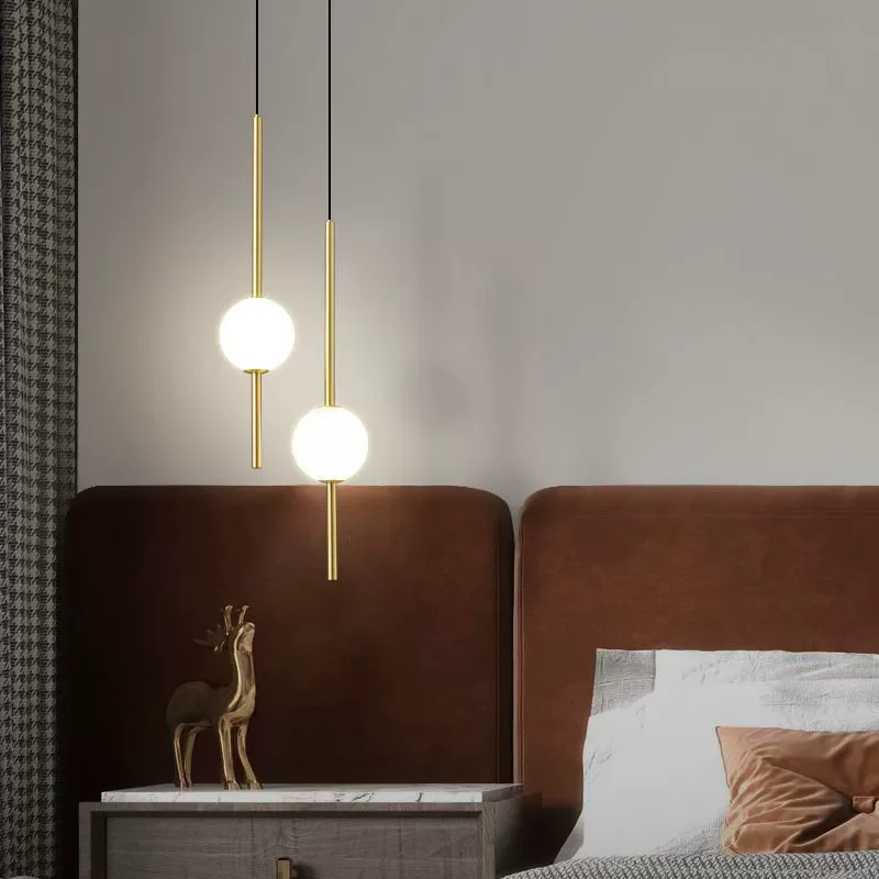 Simple glass ball pendant lights Nordic bedroom bedside long line black gold hanging lamp modern restaurant decor lamp
Simple glass ball pendant lights Nordic bedroom bedside long line black gold hanging lamp modern restaurant decor lamp