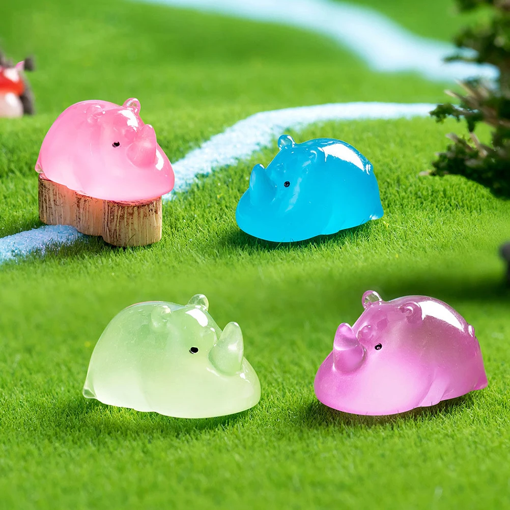 12Pcs Micro Ornaments Resin Garden Miniature Ornaments Mini Animal Figurines Glow Dark Rhino Statues Garden Decor
12Pcs Micro Ornaments Resin Garden Miniature Ornaments Mini Animal Figurines Glow Dark Rhino Statues Garden Decor