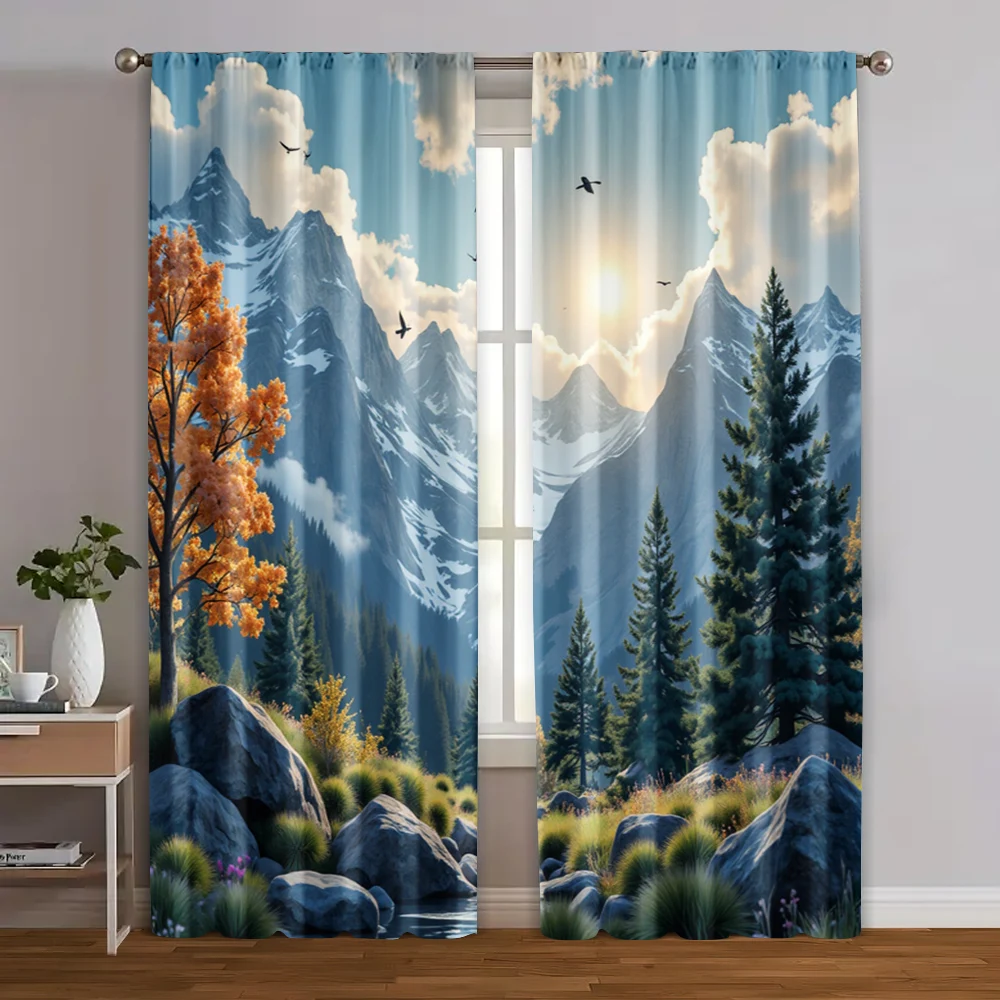 2pcs, Upscale Curtains Forest and Mountain Scenery Versatile Polyester (without rod) Outdoor Decorations Perfect for Living
2pcs, Upscale Curtains Forest and Mountain Scenery Versatile Polyester (without rod) Outdoor Decorations Perfect for Living