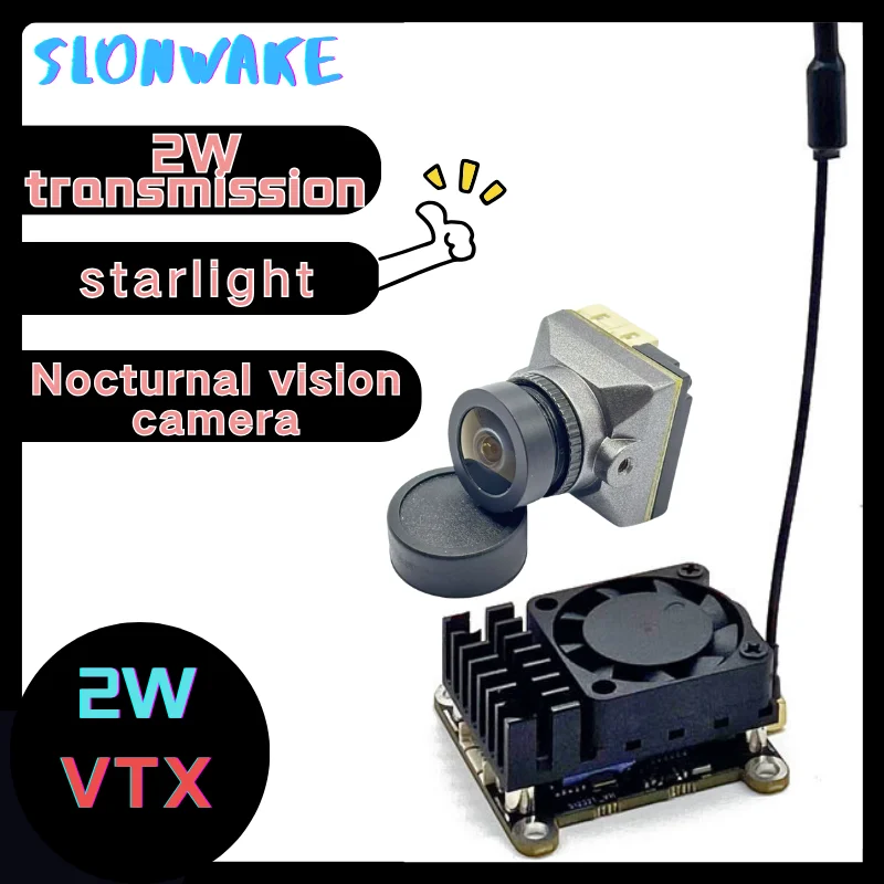 New 5.8G 2W high-power silicon microphone video transmission and 1500TVL night vision camera, specially designed for drones.
New 5.8G 2W high-power silicon microphone video transmission and 1500TVL night vision camera, specially designed for drones.