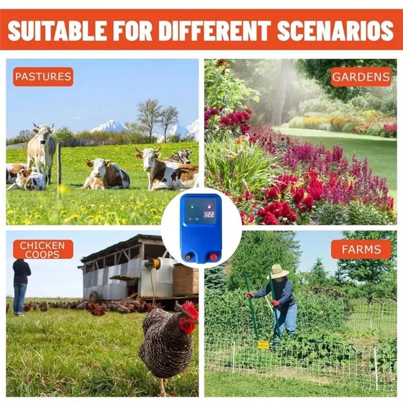 ABUL-Electronic Fence Energizer Electronic Fence Transformer 10KM 12V For Animals Cattle Sheep Chicken Farm EU-PLUG
ABUL-Electronic Fence Energizer Electronic Fence Transformer 10KM 12V For Animals Cattle Sheep Chicken Farm EU-PLUG