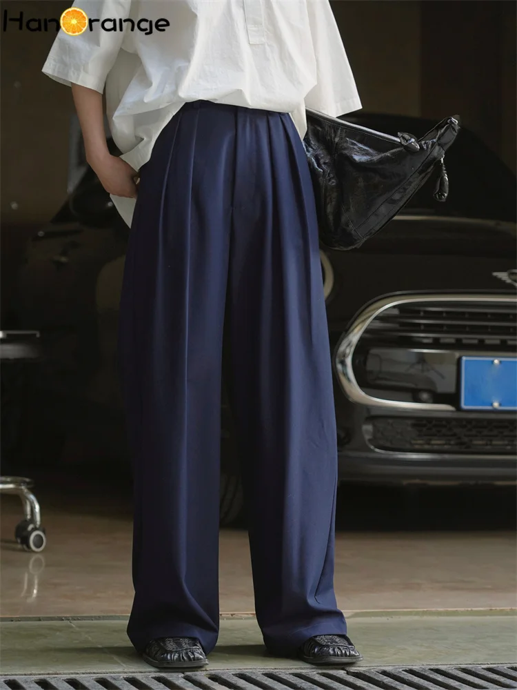 HanOrange 2025 Summer Retro Pleated Wide Leg Pants Smooth Drape Loose Casual Trousers Apricot/Gray/Navy Blue
HanOrange 2025 Summer Retro Pleated Wide Leg Pants Smooth Drape Loose Casual Trousers Apricot/Gray/Navy Blue