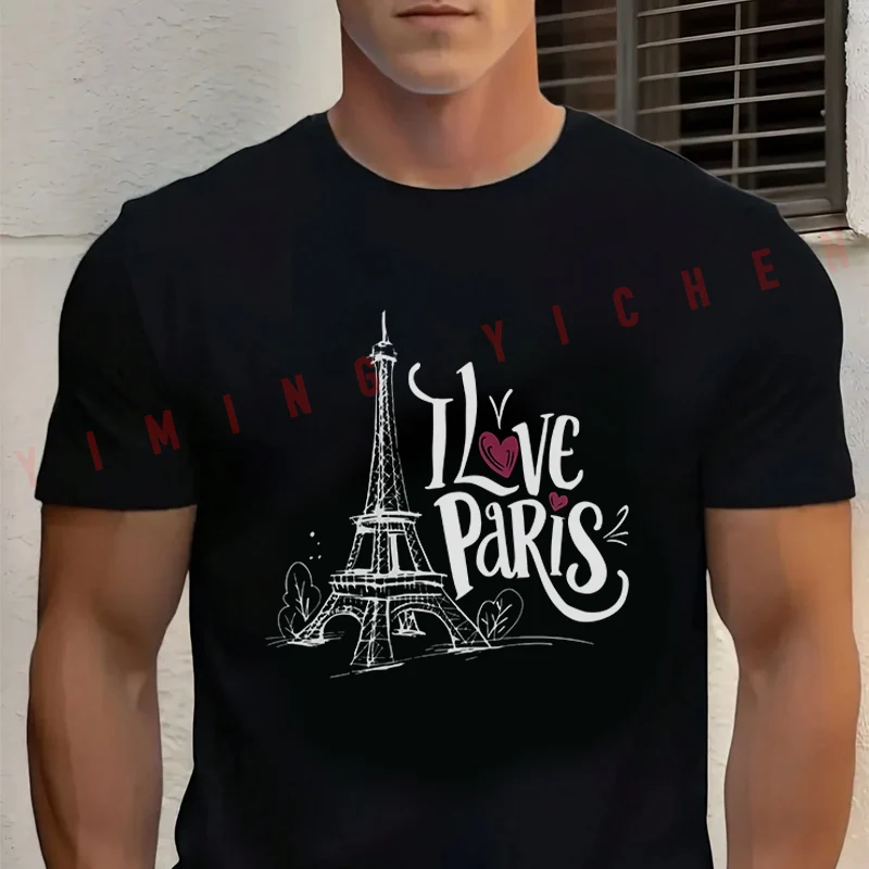 Men's Summer Cotton T-shirt I Love Paris Graphic Motorcycle Tee Casual Short-sleeve Motorbike Cycling Top
Men's Summer Cotton T-shirt I Love Paris Graphic Motorcycle Tee Casual Short-sleeve Motorbike Cycling Top