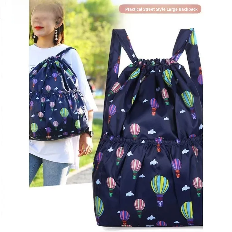 New Large Capacity Drawstring Backpack Casual Shopping Travel Bag for Women Vegetable Buying Double Back Strap Bag
New Large Capacity Drawstring Backpack Casual Shopping Travel Bag for Women Vegetable Buying Double Back Strap Bag