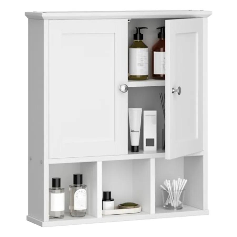 Bathroom Wall Cabinet with Door, Storage Organizer Over The Toilet Medicine, Space Saving with Adjustable and Open Shelf
Bathroom Wall Cabinet with Door, Storage Organizer Over The Toilet Medicine, Space Saving with Adjustable and Open Shelf