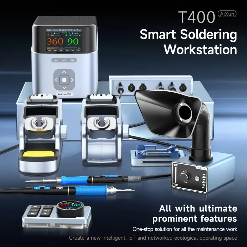 【2026】AiXun T400 Professional Soldering Station With T225 4in1 Handle for Mobile Phone Motherboard BGA Rework CPU PCB Welding Re
【2026】AiXun T400 Professional Soldering Station With T225 4in1 Handle for Mobile Phone Motherboard BGA Rework CPU PCB Welding Re