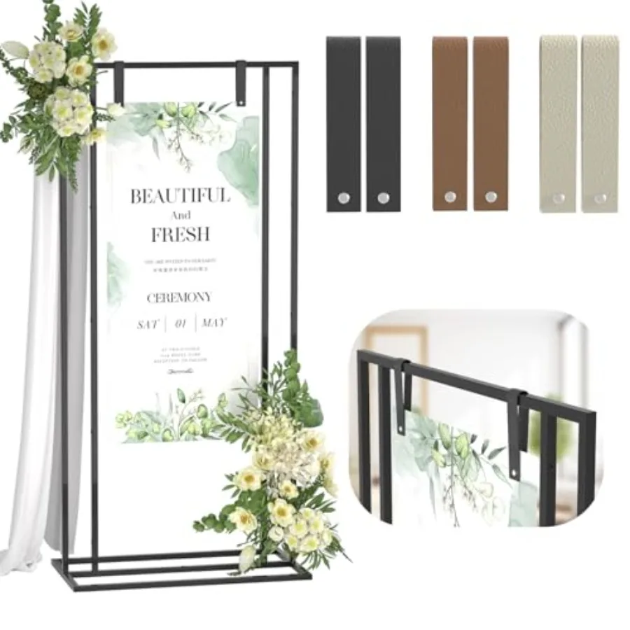 Wedding Welcome Sign Stand 66"H Adjustable Heavy Duty Easel Stand for Sign with Leather Straps Welcome to Our Wedding Sign Hold
Wedding Welcome Sign Stand 66"H Adjustable Heavy Duty Easel Stand for Sign with Leather Straps Welcome to Our Wedding Sign Hold