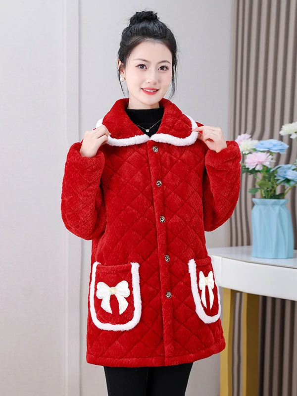 Женская теплая хлопковая домашняя одежда Thiened Fce: модное свободное пальто средней длины с воротником из полиэстера...
Женская теплая хлопковая домашняя одежда Thiened Fce: модное свободное пальто средней длины с воротником из полиэстера...