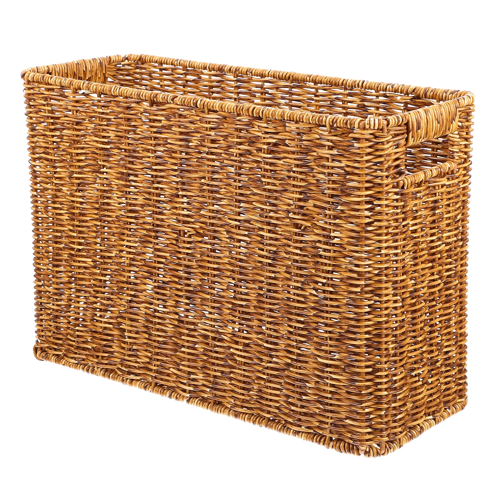 Magazine Basket Storage Organizer Household Multi-purpose Holder Rattan Style Woven Basket Living Room Kitchen Decor Deep Coffee
Magazine Basket Storage Organizer Household Multi-purpose Holder Rattan Style Woven Basket Living Room Kitchen Decor Deep Coffee