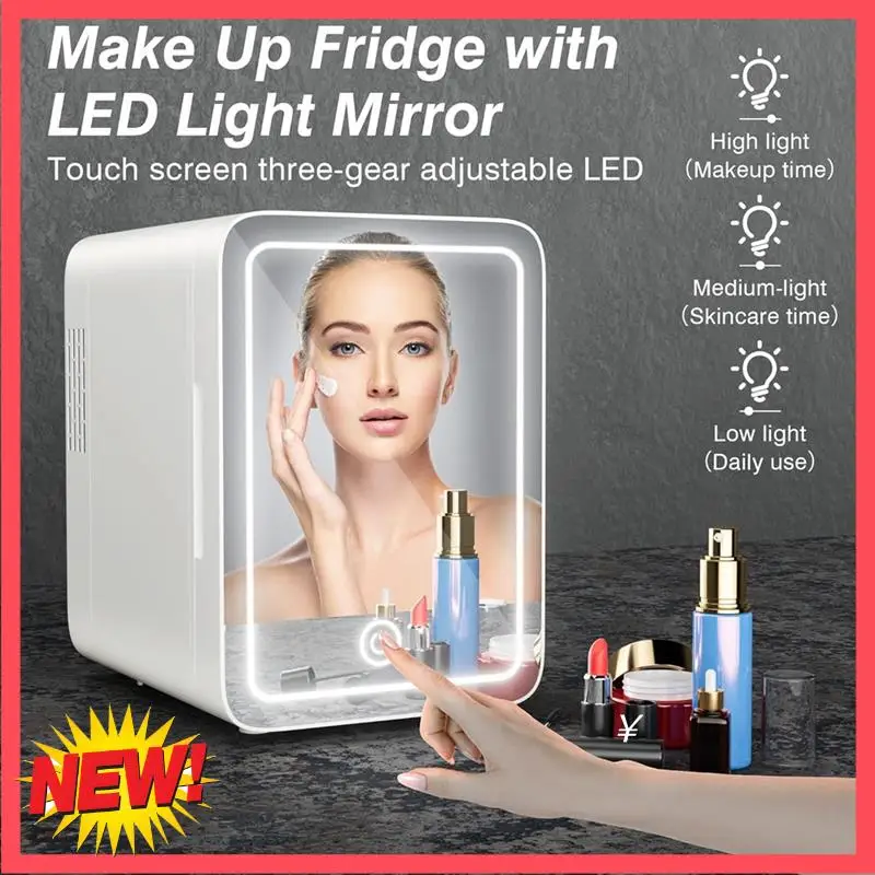 B17C Makeup Fridge With LED Light Mirror 4L Mini Fridge For Bedroom Car Small Refrigerator For Cosmetics, Skin Care US Plug Dura
B17C Makeup Fridge With LED Light Mirror 4L Mini Fridge For Bedroom Car Small Refrigerator For Cosmetics, Skin Care US Plug Dura