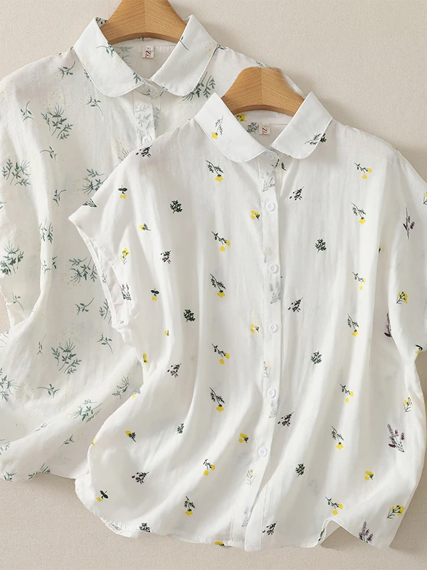 Summer Casual Floral Print Short Sleeve Double Layer Women's Shirt plus Size Comfortable Breathable Loose Fit Trendy Top
Summer Casual Floral Print Short Sleeve Double Layer Women's Shirt plus Size Comfortable Breathable Loose Fit Trendy Top