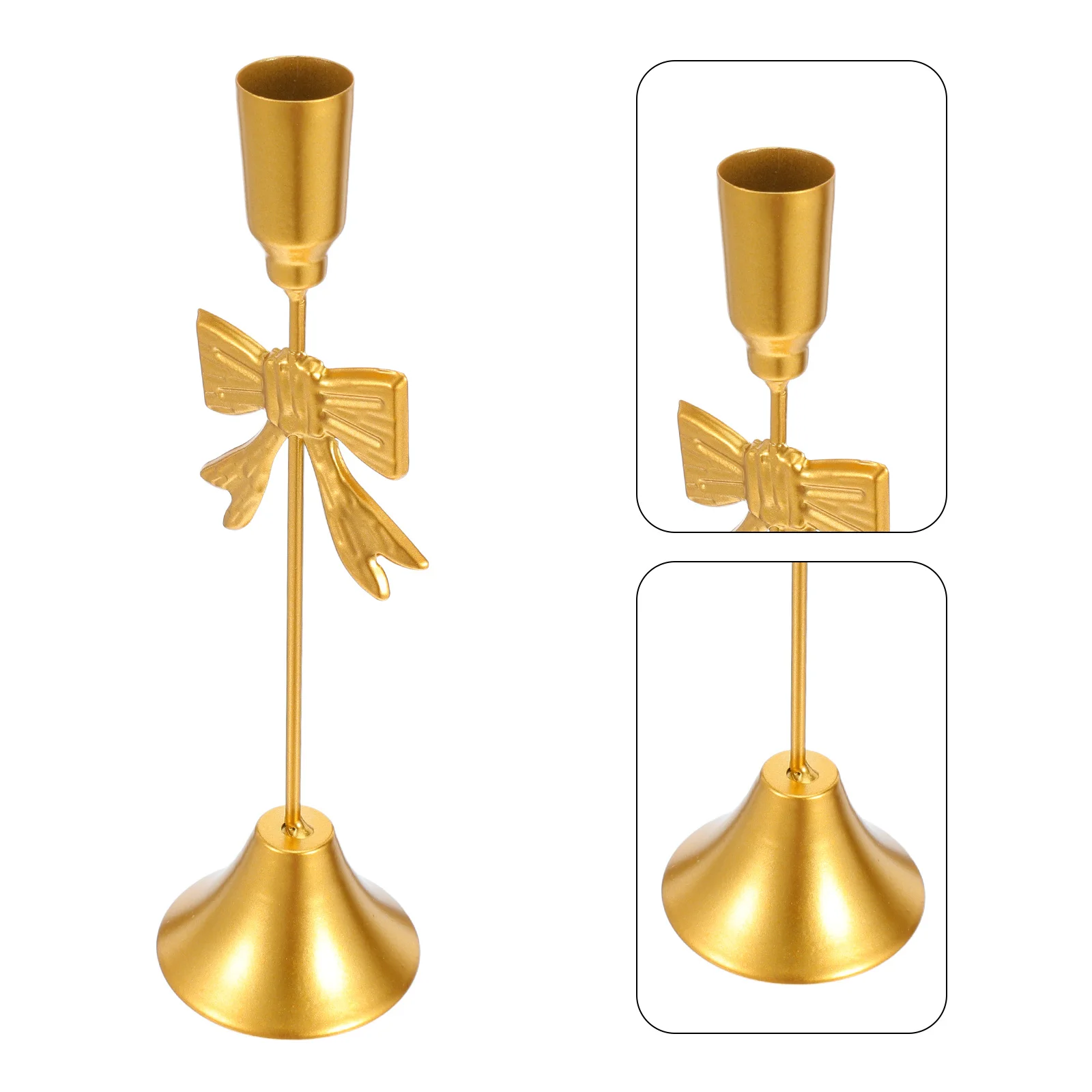Taper Candlestick Holders Gold Bow Design Vintage Holders for Dining Table Candles Stand Christmas Wedding Decor
Taper Candlestick Holders Gold Bow Design Vintage Holders for Dining Table Candles Stand Christmas Wedding Decor