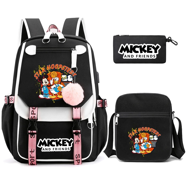 3 шт./компл. рюкзак Disney Minnie Mickey Friend Donald Duck, холщовый рюкзак для подростков, студентов, девочек и мальчиков, школьная Schoobag
3 шт./компл. рюкзак Disney Minnie Mickey Friend Donald Duck, холщовый рюкзак для подростков, студентов, девочек и мальчиков, школьная Schoobag