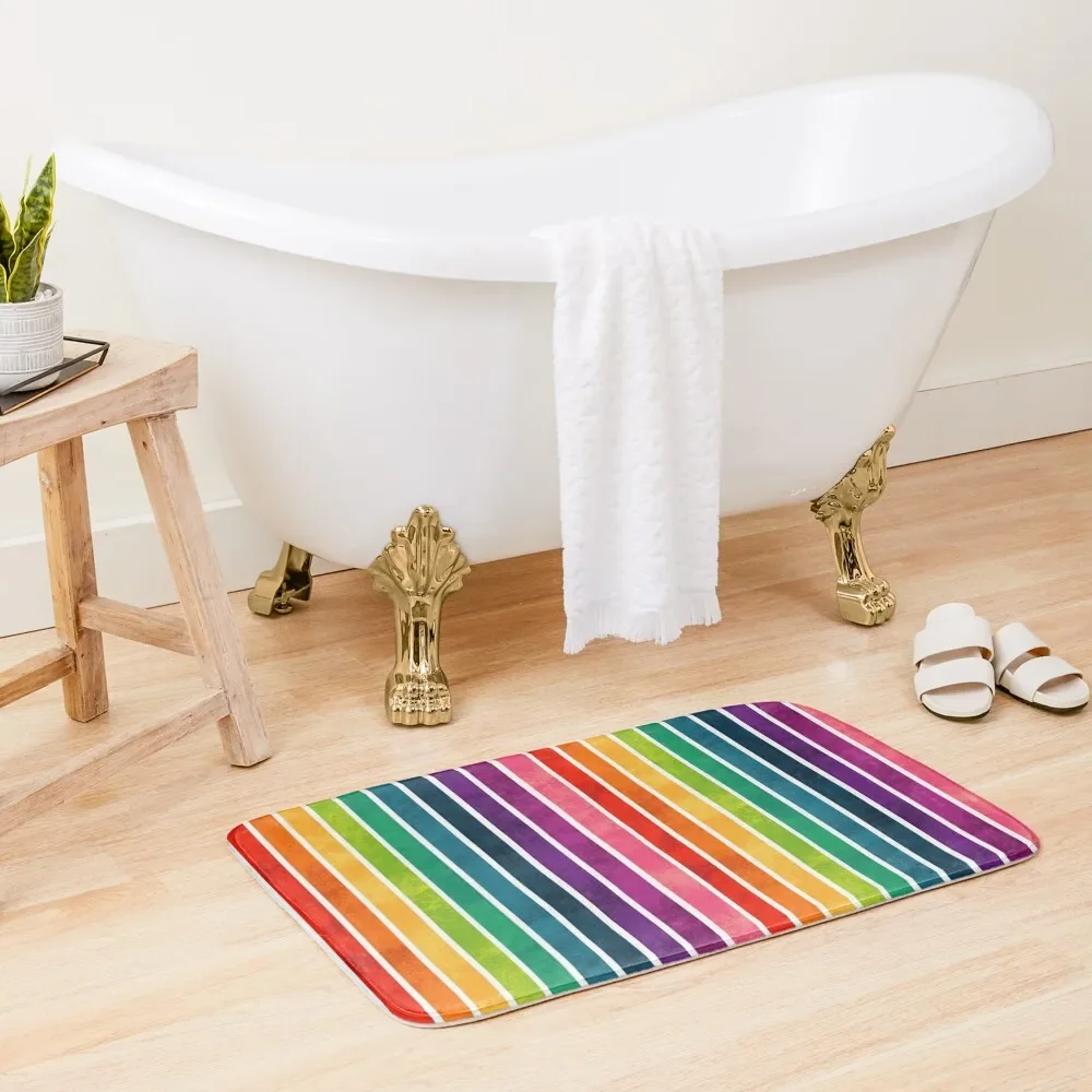 Rainbow Stripes Bath Mat Absorbent Bathroom Carpet Rug Bathroom Rugs And Set Kitchens Mat
Rainbow Stripes Bath Mat Absorbent Bathroom Carpet Rug Bathroom Rugs And Set Kitchens Mat
