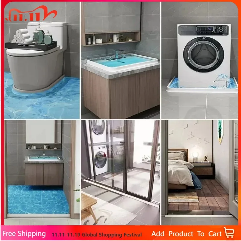 Bathroom Water Stopper Bendable Silicone Seal Strip Dry Wet Separation Shower Dam Flood Barrier Blocker
Bathroom Water Stopper Bendable Silicone Seal Strip Dry Wet Separation Shower Dam Flood Barrier Blocker