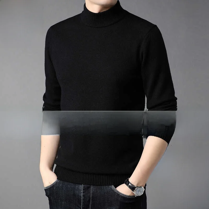 Утепленный вязаный свитер из чистой шерсти с круглым вырезом для мужчин: зимнее повседневное модное мягкое шерстяное пальто, деловой повседневный стиль, комфортный.
Утепленный вязаный свитер из чистой шерсти с круглым вырезом для мужчин: зимнее повседневное модное мягкое шерстяное пальто, деловой повседневный стиль, комфортный.