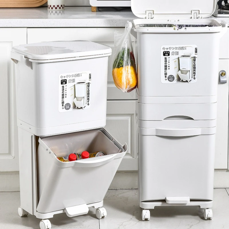 Dual-Compartment Wet/Dry Separation Trash Can, Large Capacity Stylish Thickened Waste Bin, Easy-Clean Sturdy Durable for Kitchen
Dual-Compartment Wet/Dry Separation Trash Can, Large Capacity Stylish Thickened Waste Bin, Easy-Clean Sturdy Durable for Kitchen